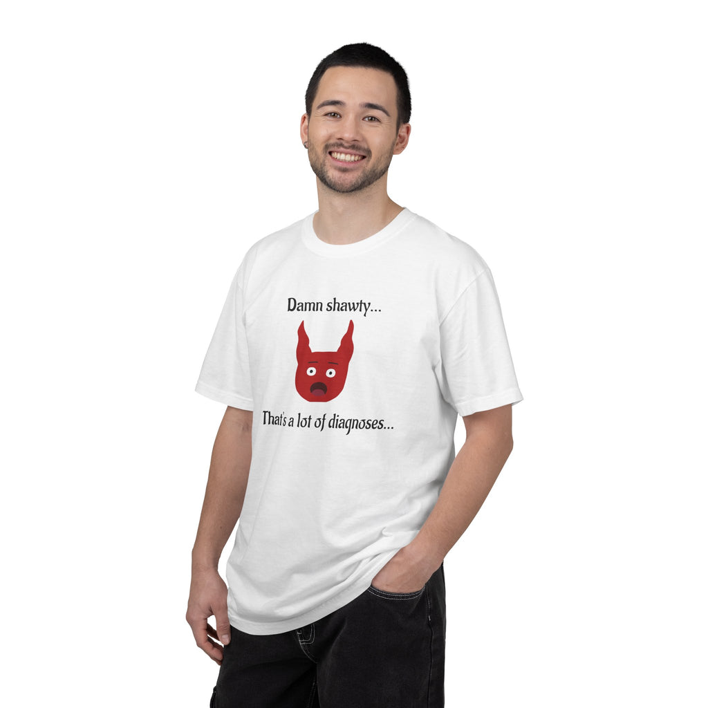 That’s A Lot of Diagnoses T-Shirt — Funny Red Devil Graphic Tee